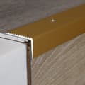 Miniatyrbild 2 av 5: PROVISTON Trapetssteg 20 x 40 x 2700 mm Trapetssteg Trapphörn Combi-hörn Anodiserad aluminium i guld Genombruten