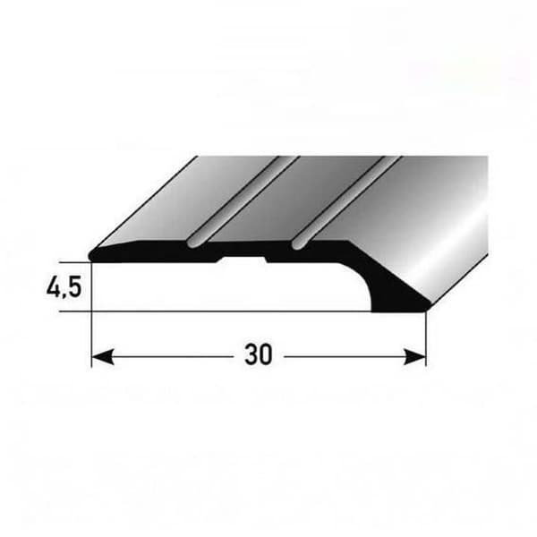 PROVISTON Anodiserad Aluminium Guld L 30 mm H 4.5 mm Lång 1000 mm För att skruva Fast profil