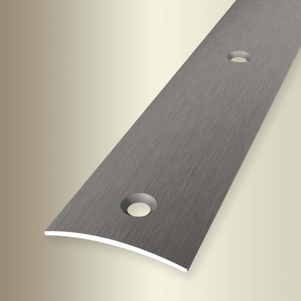 Övergångsräls 4 x 30 x 2700 mm Anodiserad aluminium Övergångsprofil Slät Centrerad Inbyggd Genomgående Rostfritt stål Küberit
