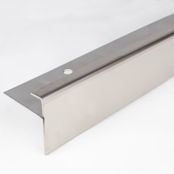 Insertprofil Rostfritt stål Silver l 42 mm H 22 mm L 2500 mm Förborrad Ramprofil 1 styck
