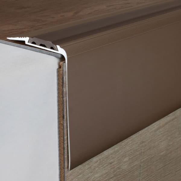 PROVISTON Trappsteg för golvbeläggning 80 x 58 x 1000 mm Silver