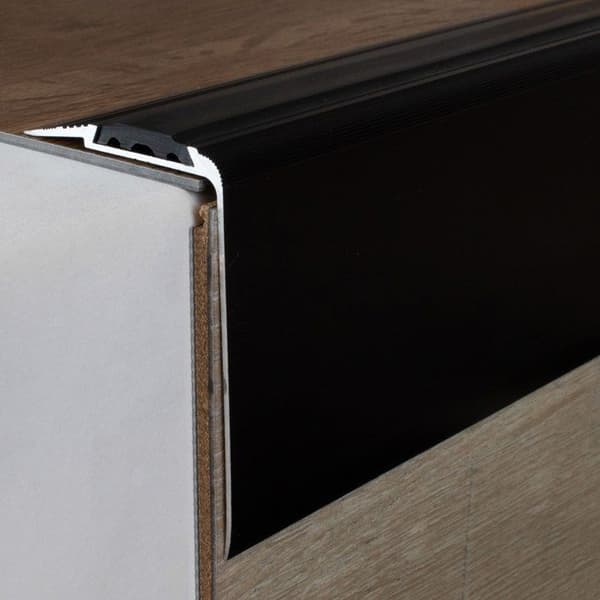 PROVISTON Trappsteg för golvbeläggning 80 x 58 x 1000 mm Silver