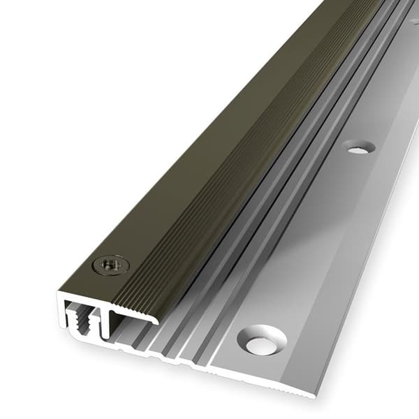PROVISTON Finishprofil Kompensationsprofil i vinyl l 17 mm Kompensation i H 4 - 9.5 mm L 1000 mm Aluminiumprofil Brons