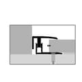 Miniatyrbild 4 av 5: PROVISTON Anpassningsprofil Laminatfinish l 21 mm Kompensation av H 7 - 12 mm L 1000 mm Aluminiumprofil Silver