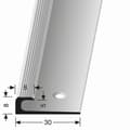 Miniatyrbild 4 av 4: Färdigprofil 8 x 30 x 2500 mm Aluminium Stopprofil med räfflor Silver Küberit