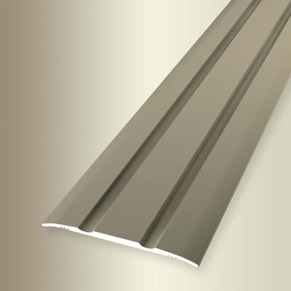Övergångslist 2.5 x 38 x 1000 mm Anodiserad aluminiumprofil Med rillad yta Självhäftande sand Küberit