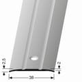 Miniatyrbild 4 av 4: Övergångslist 2,5 x 38 x 2700 mm Övergångsprofil Anodiserad aluminium Ribbad Genomborrad i mitten Silver Küberit