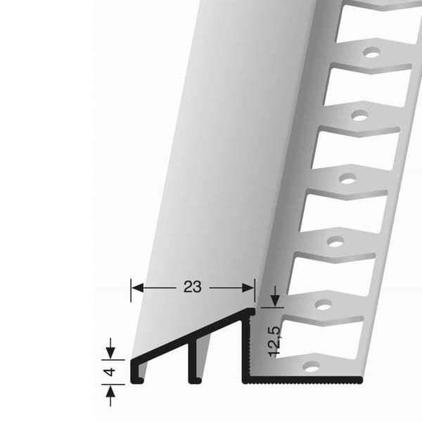 Rampprofil Anpassningsprofil 12.5 x 23 x 2500 mm Ramhöjd 12.5 mm Kompensationsprofil Aluminium Profil...