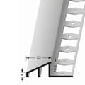 Miniatyrbild 4 av 5: Rampprofil Anpassningsprofil 12.5 x 23 x 2500 mm Ramhöjd 12.5 mm Kompensationsprofil Aluminium Profil...
