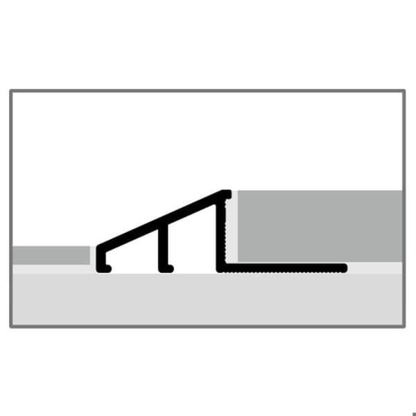 Rampprofil Anpassningsprofil 12.5 x 23 x 2500 mm Ramhöjd 12.5 mm Kompensationsprofil Aluminium Profil...