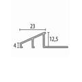 Miniatyrbild 2 av 5: Rampprofil Anpassningsprofil 12.5 x 23 x 2500 mm Ramhöjd 12.5 mm Kompensationsprofil Aluminium Profil...