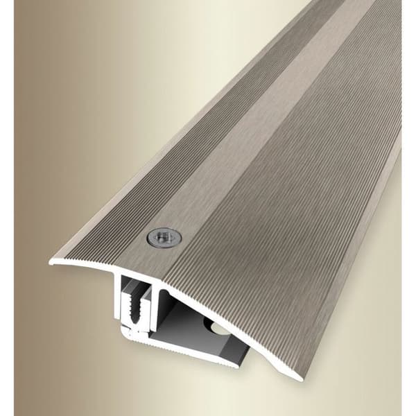 Flexibelt profil för justering Parkett L 51 mm Höjdskillnad 7 - 23 mm i aluminium Platinium