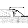 Miniatyrbild 2 av 3: Flexibelt profil för justering Parkett L 51 mm Höjdskillnad 7 - 23 mm i aluminium Platinium