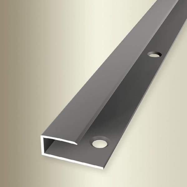PROVISTON Ramprofil l 23 mm H 6 - 7 mm L 2700 mm Anodiserad aluminium Slät Rostfritt stål Försenad borrning
