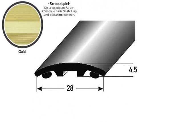 Tröskelprofil 28 mm typ 06 anodiserad aluminium