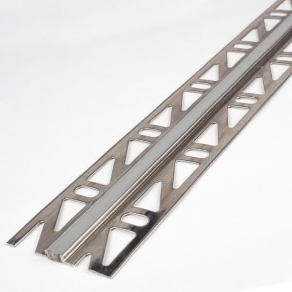 Profil för expansionfog med silikoninlägg H 2 - 25 mm l 54 mm i rostfritt stål - 3 mm