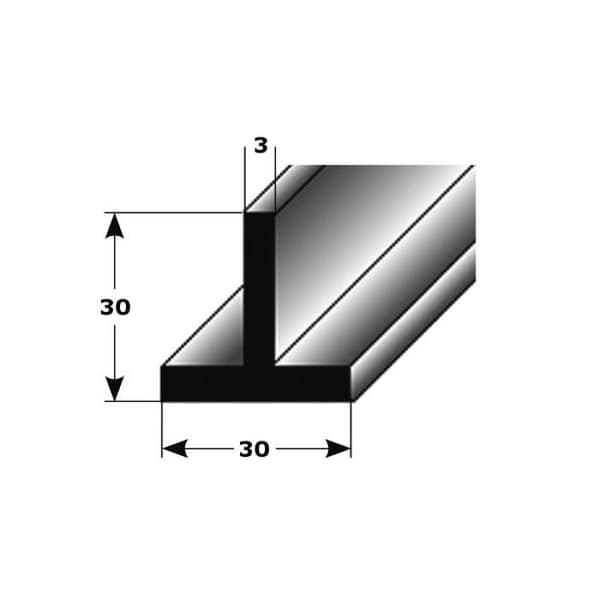 T-profil som monteringsprofil konstruktionprofil i aluminium-2000-20 mm