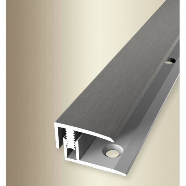 PROVISTON Anpassningsprofil Laminatfinish l 21 mm Kompensation av H 7 - 12 mm L 2000 mm Aluminiumprofil Inoxutseende...