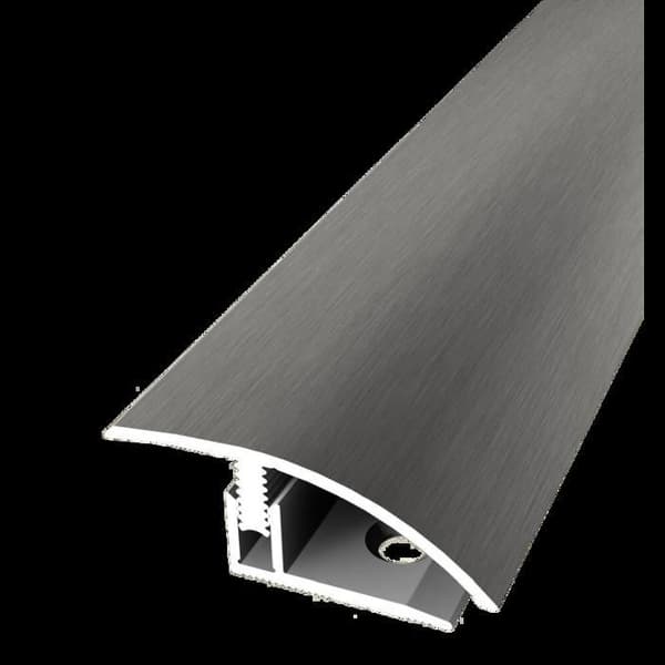 Profil rännkappa Laminat l 39 mm Höjd 7 - 12 mm i Aluminium Stålutseende L 900 mm
