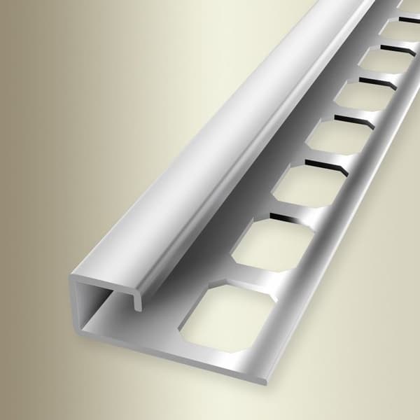 Profilrör fyrkantigt 12,5 x 35 mm H inramning 12,5 mm Avslutningsprofil Stämplad Küberit L 2500 mm Polerat rostfritt stål