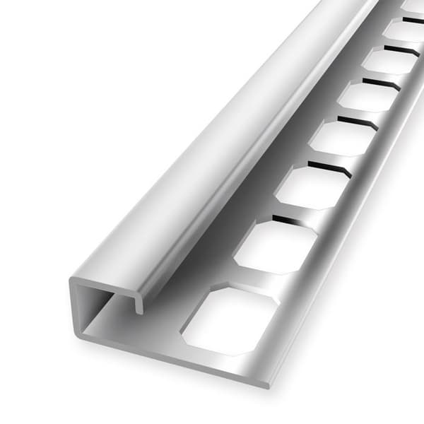 Profilrör fyrkantigt 12,5 x 35 mm H inramning 12,5 mm Avslutningsprofil Stämplad Küberit L 2500 mm Polerat rostfritt stål