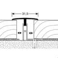Miniatyrbild 3 av 5: PROVISTON Övergångsprofil Profil för parkett l 31.5 mm Kompensation av H 17 - 22 mm L 1000 mm Aluminiumprofil Sand