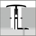 Miniatyrbild 4 av 5: PROVISTON Övergångsprofil Profil för parkett l 31.5 mm Kompensation av H 17 - 22 mm L 1000 mm Aluminiumprofil Sand