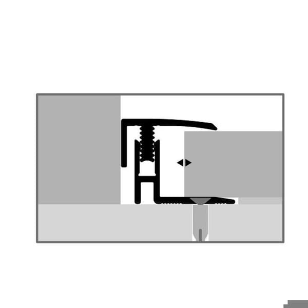 PROVISTON Infällningsprofil Kompensering av parkett l 21 mm Kompensering av H 12 - 17 mm L 900 mm Aluminiumprofil Sand