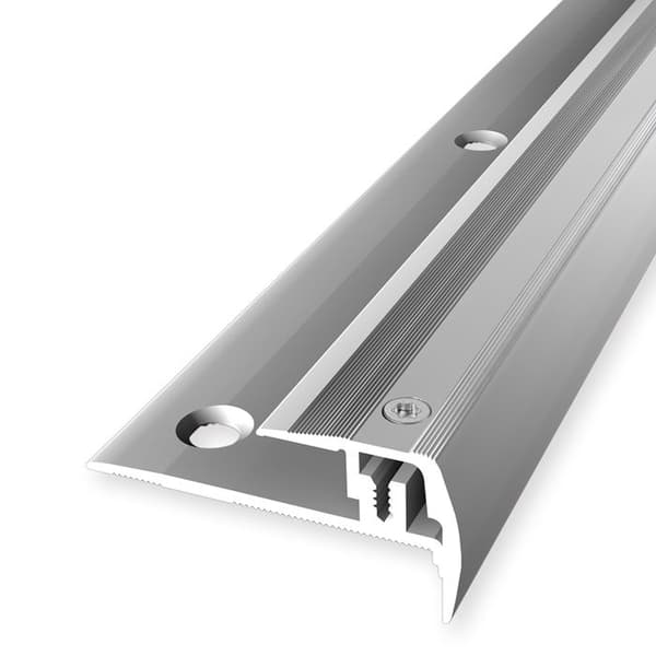 PROVISTON Profil för trappnos Profil i metall l 23 mm Kompensation av H 7 - 16 mm L 1000 mm Profil i aluminium Silver...