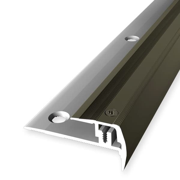 PROVISTON Profil för trappnos Profil i metall l 23 mm Kompensation av H 7 - 16 mm L 1000 mm Profil i aluminium Brons...