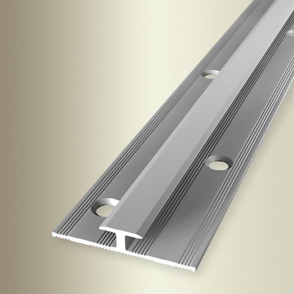 PROVISTON Ramprofil l 34 mm H 4.5 mm L 2700 mm Anodiserad aluminium Slät silverfinish Förskjuten Inbyggd Pe...