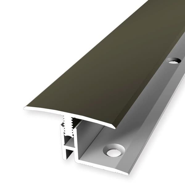 PROVISTON Övergångsprofil Parkettkompensation l 31,5 mm Höjdkompensation 12 - 17 mm L 2000 mm Aluminiumprofil Bro...