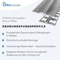 Miniatyrbild 4 av 5: Utvidningsprofil 53 x 3 x 2700 mm Anodiserad aluminium Utvidningsfog 2.5 mm Stansad stål, slutet