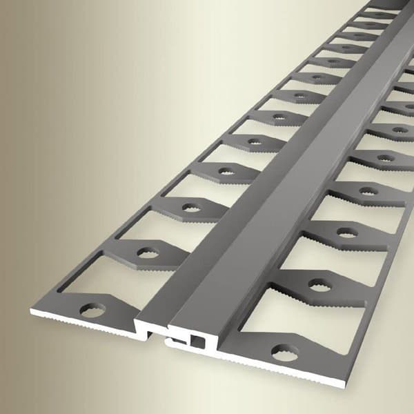 Utvidningsprofil 53 x 3 x 2700 mm Anodiserad aluminium Utvidningsfog 2.5 mm Stansad stål, slutet