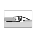 Miniatyrbild 4 av 5: PROVISTON Avslutningsprofil Övergångsprofil l 44 mm Kompensation av H 6.5 - 16 mm L 1000 mm Profil i aluminium Silver