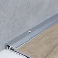 Miniatyrbild 5 av 6: Avslutningsprofil dekorlist av laminat H 5 - 9 mm l 21 mm i 2 delar anodiserad aluminium med hål ljusbrons-900