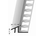 Miniatyrbild 4 av 5: Rampprofil Anpassningsprofil 12.5 x 17 x 2500 mm Ramhöjd 6-12.5 mm Kompensationsprofil Aluminium Profi...