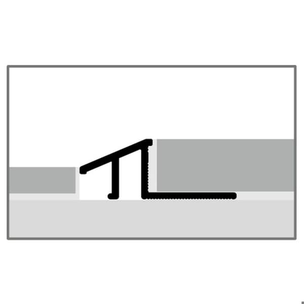 Rampprofil Anpassningsprofil 12.5 x 17 x 2500 mm Ramhöjd 6-12.5 mm Kompensationsprofil Aluminium Profi...