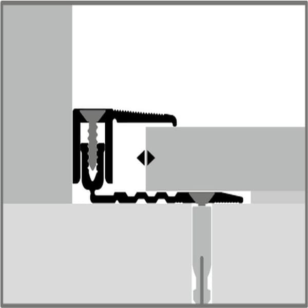 PROVISTON Avslutningsprofil Kompensationsprofil l 28 mm Kompensation av H 6.5 - 16 mm L 1000 mm Aluminiumprofil Silver...