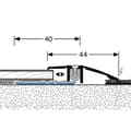Miniatyrbild 3 av 5: PROVISTON Avslutningsprofil Övergångsprofil l 44 mm Kompensation av H 6.5 - 16 mm L 1000 mm Aluminiumprofil Utseende i...