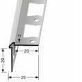 Miniatyrbild 4 av 4: Väggprofil "Nr. 155" 25 x 25 x 2700 mm Alu Hörnprofil tapet Slät Svart präglad sluten