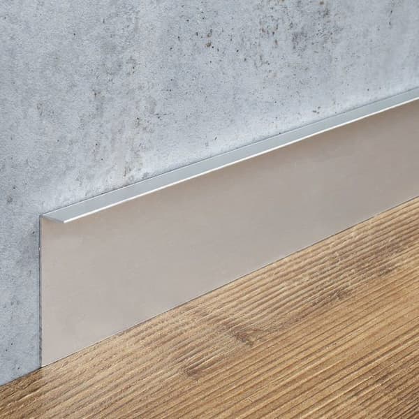 PROVISTON Klisterlist H 60 mm l 6 mm L 2500 mm anodiserad aluminium silver självklistrande