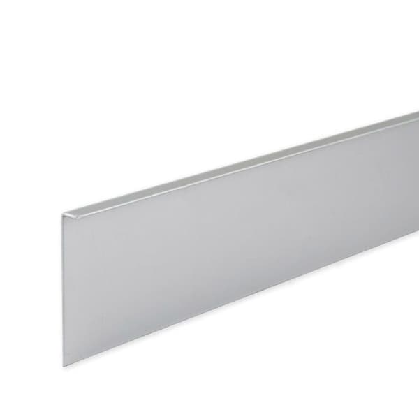 PROVISTON Klädd plint att limma H 50 mm l 6 mm L 2500 mm anodiserad aluminium silver att skruva fast