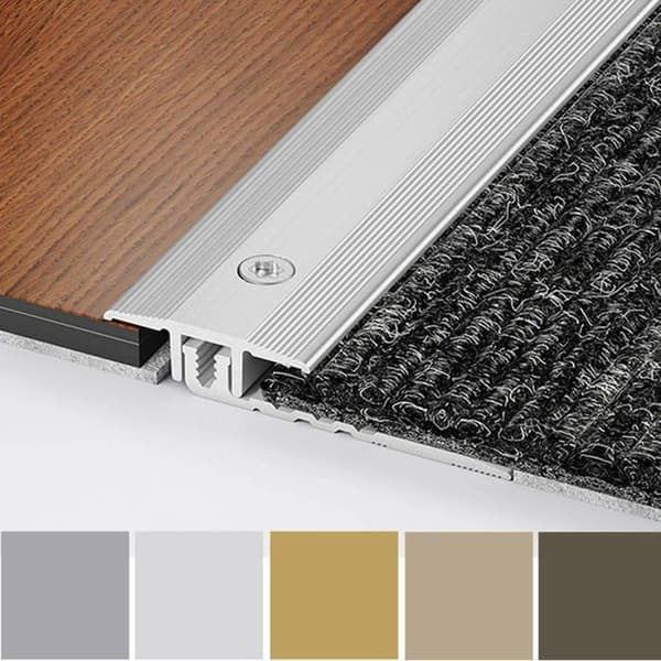 PROVISTON Kompensationsprofil Profil i vinyl l 25 mm Kompensation av H 4 - 9.5 mm L 2700 mm Aluminiumprofil Brons