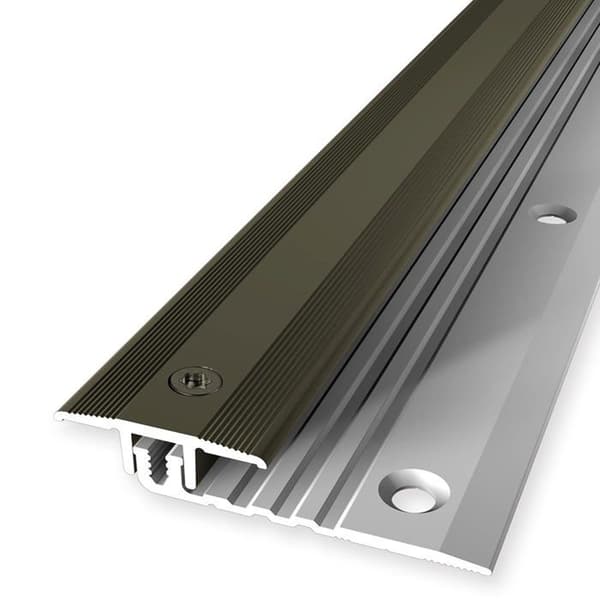 PROVISTON Kompensationsprofil Profil i vinyl l 25 mm Kompensation av H 4 - 9.5 mm L 2700 mm Aluminiumprofil Brons