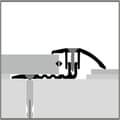 Miniatyrbild 4 av 5: PROVISTON Övergångsprofil Kompensationsvinyl l 33 mm Kompensation i H 4 - 9.5 mm L 900 mm Aluminiumprofil Brons