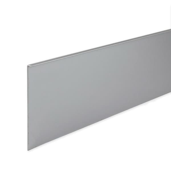 PROVISTON Plint att limma H 80 mm l 11 mm L 2500 mm anodiserad aluminium silver att skruva.