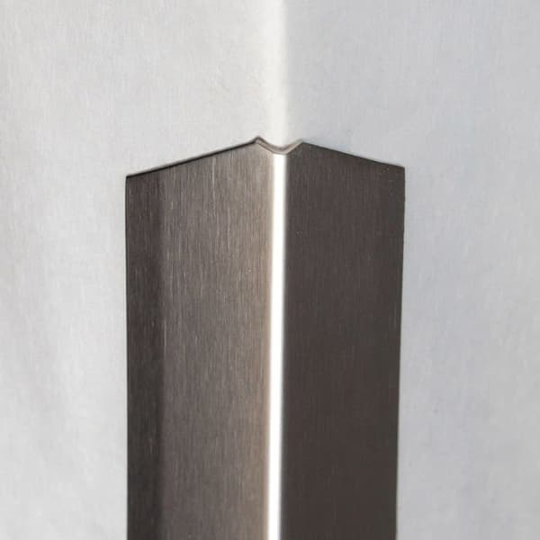 PROVISTON Vinkel skyddsprofil Rostfritt stål Inox utseende 2 x 40 x 40 x 1000 mm Självhäftande Vinkel skyddsprofil