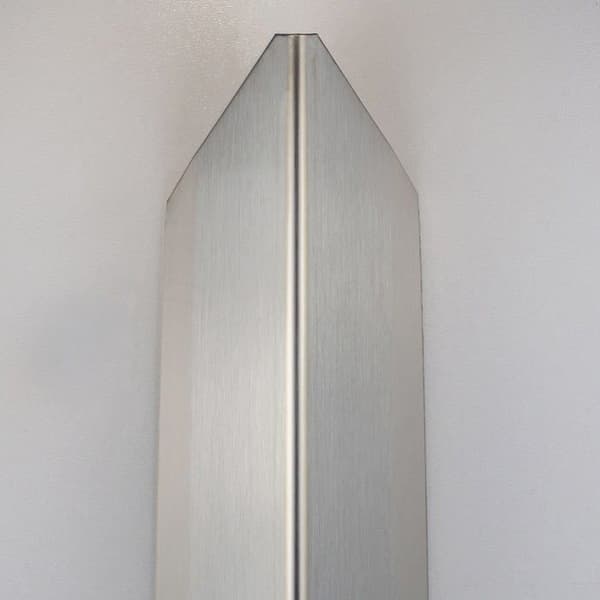 PROVISTON Vinkel skyddsprofil Rostfritt stål Inox utseende 2 x 40 x 40 x 1000 mm Självhäftande Vinkel skyddsprofil