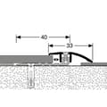 Miniatyrbild 3 av 5: Tröskelstång för PVC-golv L 1000 mm l 33 mm Höjdskillnad 4 - 9.5 mm i Alu Stålutseende